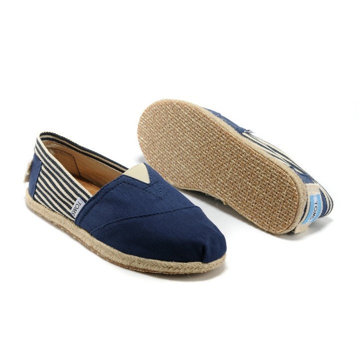 🎉PROMO🎉🍒💯 Toms Giày Lười Vải canvas 100% Kẻ Sọc Thời Trang Cho Nam Nữ