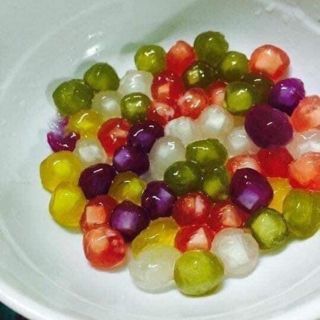 Trân Châu Dừa Ngũ Sắc,Nguyên Liệu Nấu Chè, Làm Topping Trà Sữa, hộp 500gr 1000gr