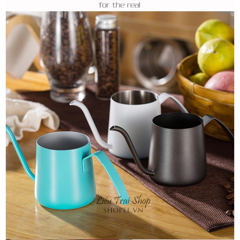 Bình cổ ngỗng ấm cổ ngỗng vòi dài tay cầm hở 350ml