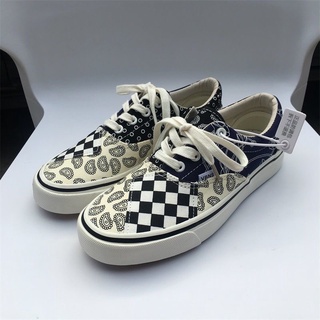 Giày vintage phối caro unisex