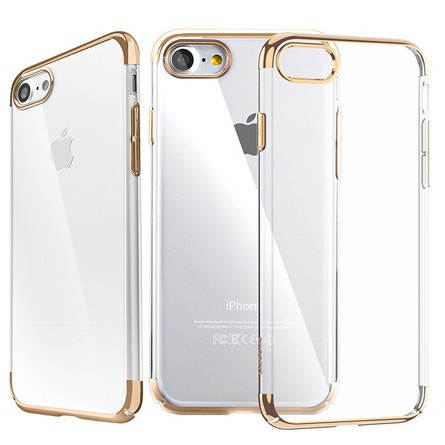 Ốp lưng iPhone SE 2020/ iPhone 7/ 8 trong suốt lưng cứng viền màu Baseus