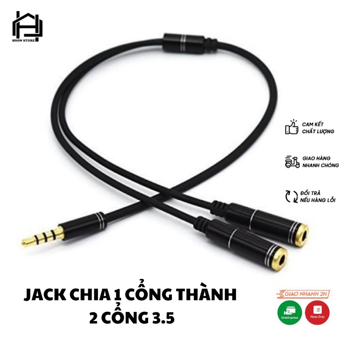 Dây nối dài kết nối VIDEO / AUDIO / Livestream chuẩn 3.5 chính hãng JHI