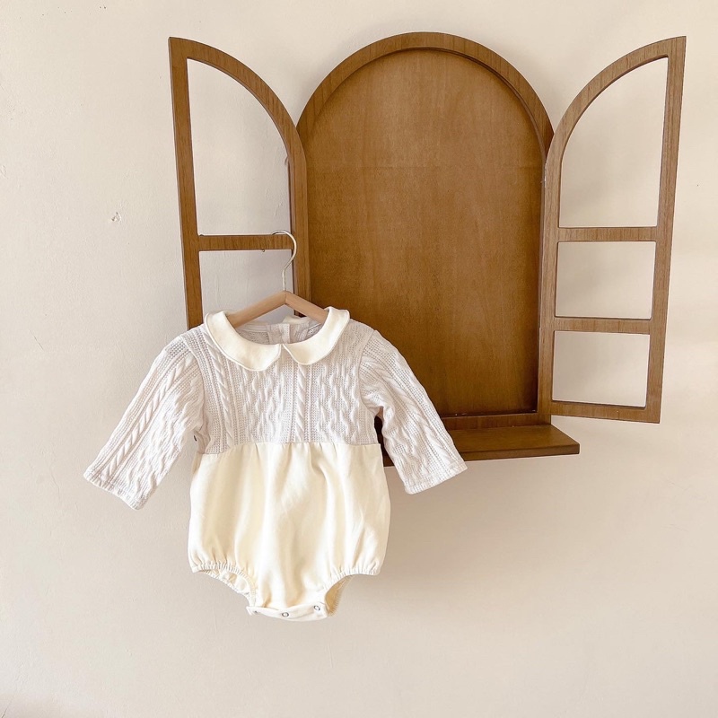 Áo Liền Quần Tay Dài Thu Đông Cho Bé Gái Phong Cách Hàn Quốc