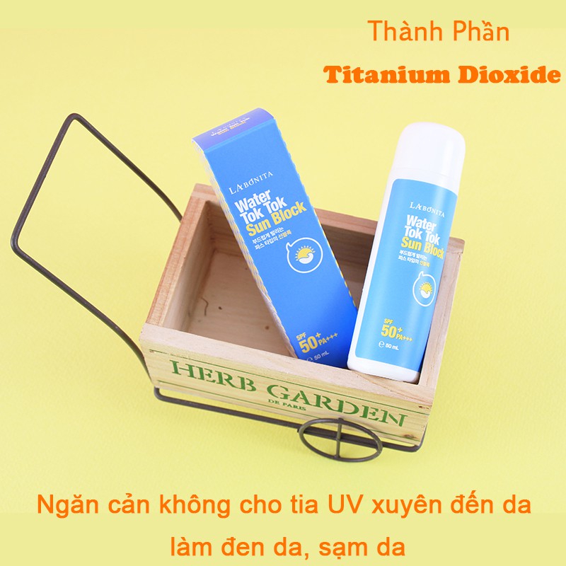 Kem Chống Nắng Labonita Water TokTok Sun Block SPF50+ Hương Tthơm Dịu Nhẹ đặc trưng | BigBuy360 - bigbuy360.vn