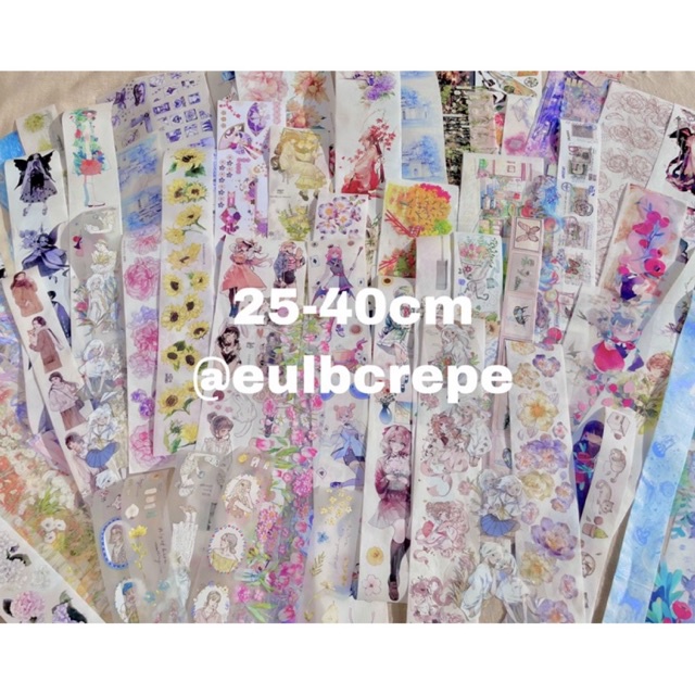 Gói băng dính trang trí washi pet tape ngẫu nhiên