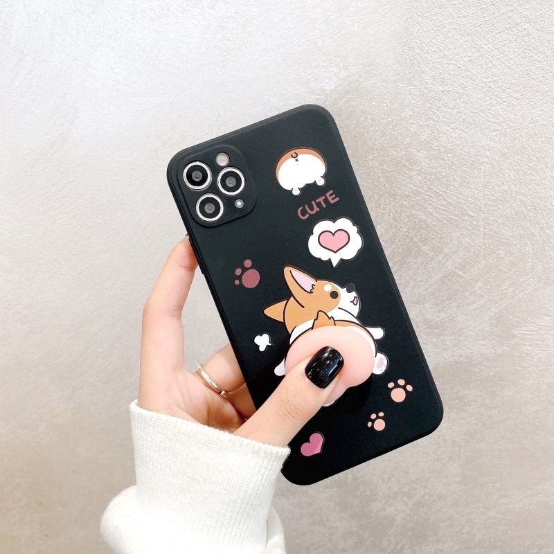 Ốp lưng iphone chó Corgi gắn đào mông ip6/ 6s/ 6pl/ 6spl/ 7/ 7pl/ 8/ 8pl/ x/ xsmax/ 11/ 11pro/ 11prm/ 12/ 12pro/ 12prm