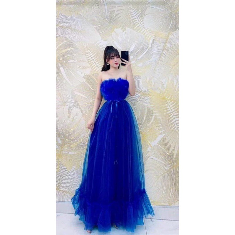 ĐẦM CÚP ĐÍNH LÔNG TÙNG NHÚNG ( ảnh và video thật 1000%)