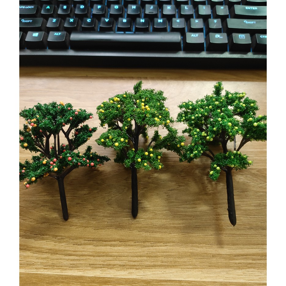 Mẫu mô hình cây ăn quả cao 11cm trang trí sa bàn, tiểu cảnh, terrarium, DIY