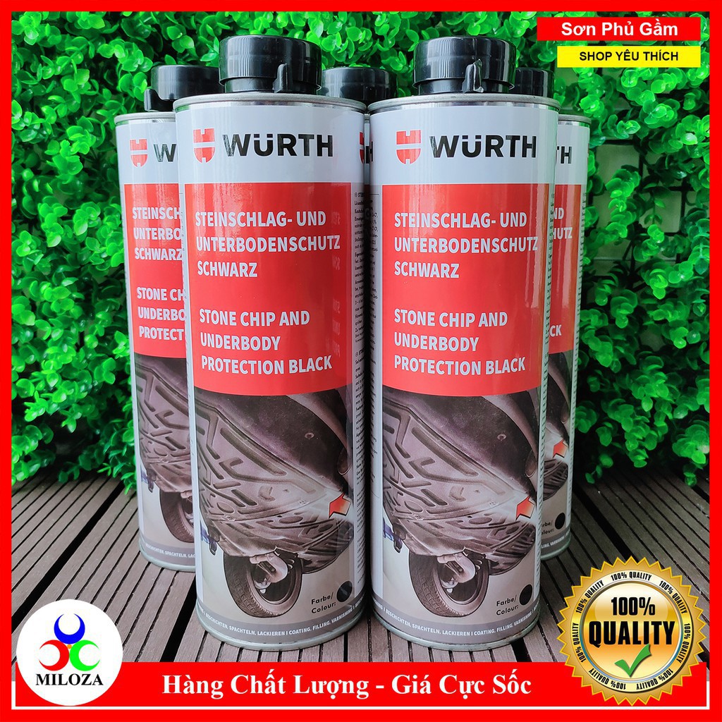 CNXAS [FS199K] Sơn Phủ Gầm Chống Han Gỉ WURTH 1000ml - hạn chế Tiếng Ồn, Đá Văng, Ngập Nước - công nghệ Đức - MILOZA nhậ