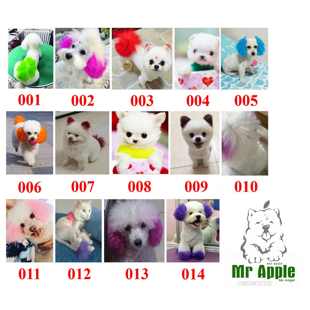 THUỐC NHUỘM LÔNG CHÓ MÈO  CÒN 5 CHAI XÃ LỖ