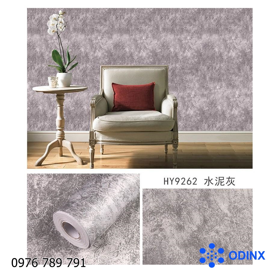 Giấy Dán Tường Xi Măng𝑭𝒓𝒆𝒆𝒔𝒉𝒊𝒑 Decal Dán Tường Phòng Ngủ Có Keo Sẵn Quận Cuộn 10m ODINX
