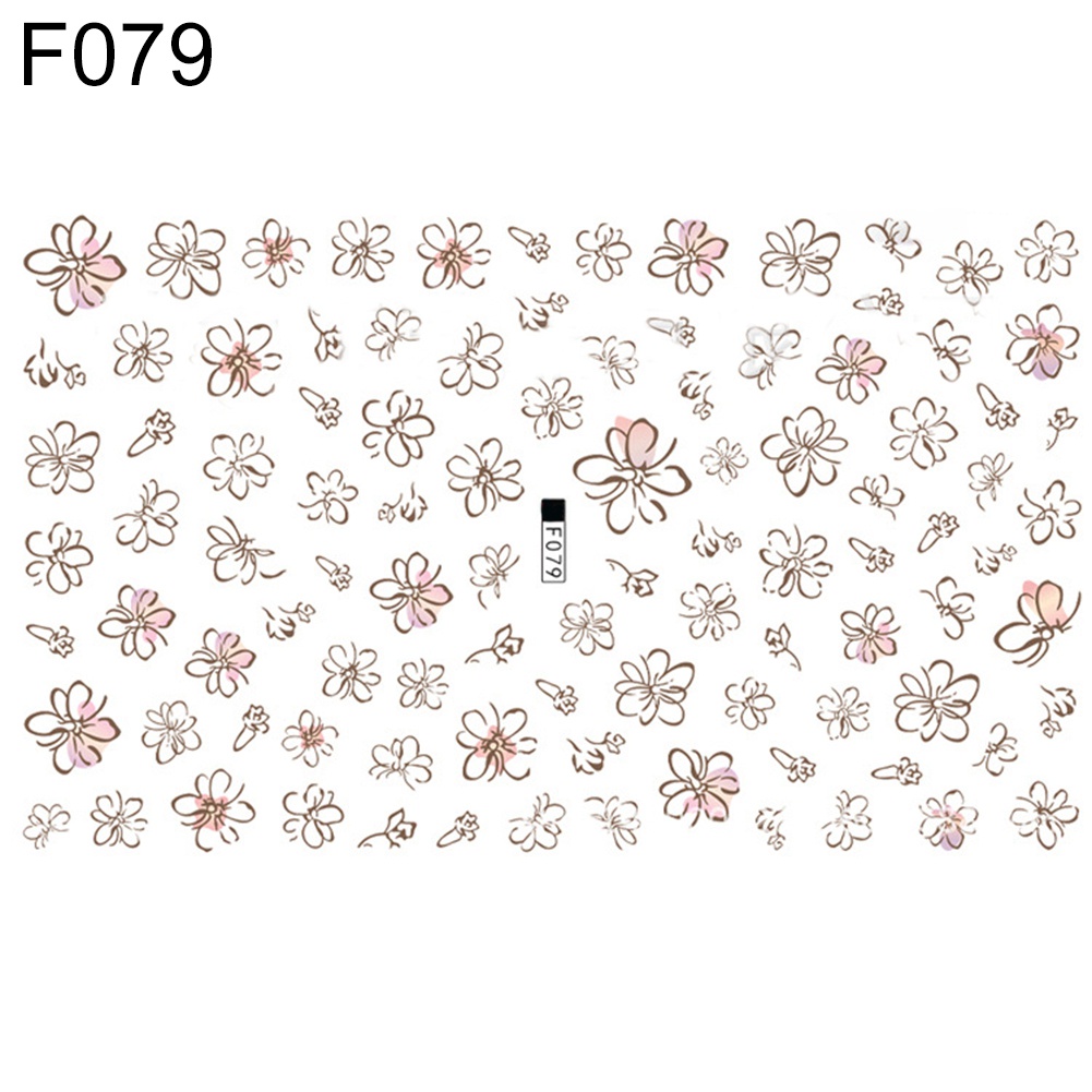 1 Tấm Sticker Dán Móng Tay Hình Chim Hồng Hạc Hoạt Hình 3D DIY Thời Trang