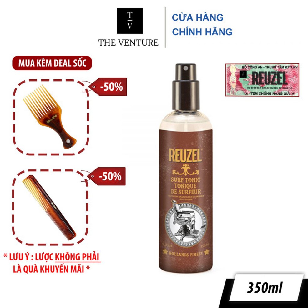 Chai Xịt Tạo Phồng Giữ Nếp Reuzel Surf Tonic - Sea Salt Spray Chính Hãng - Pre-Styling Reuzel Surf Tonic