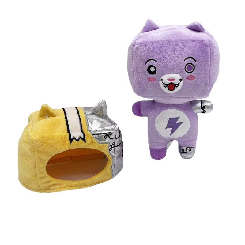 Đồ chơi nhồi bông hình robot Lankybox đội mũ bảo hiểm có nhạc có thể tháo rời thích hợp làm quà tặng cho bé