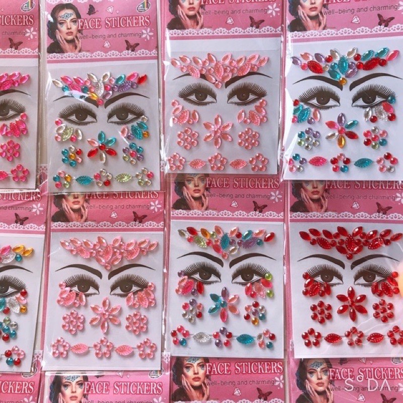 sỉ vỉ 20 bộ đá dính mặt hoá trang kiểu ấn độ