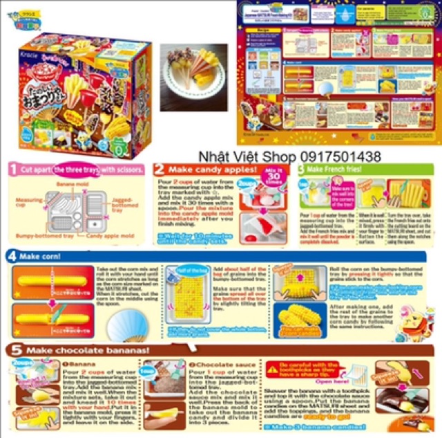 Bộ đồ chơi làm bánh ăn được Kracie Poppin Cookin Japan