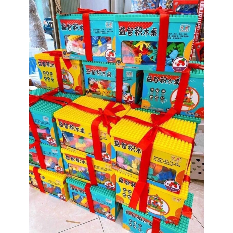Lego hộp quà, đồ chơi xếp hình tặng kèm hộp sang trọng cho bé