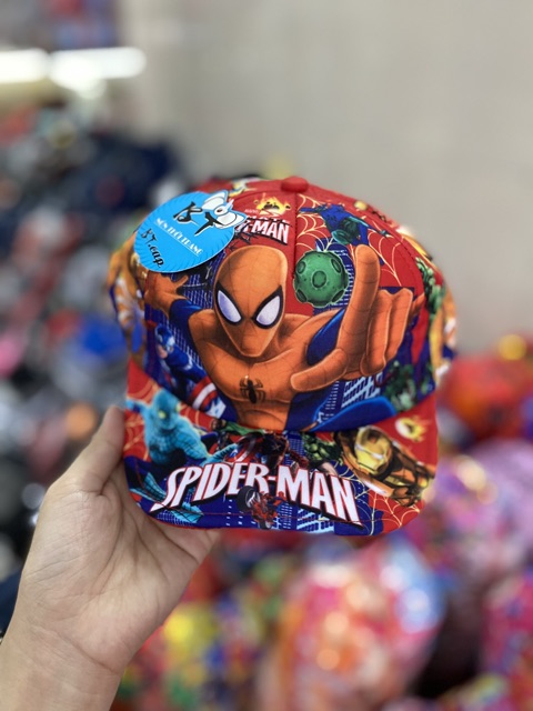 [ Bé dưới 1,5 tuổi ] Nón kết Spiderman in cho bé Trai