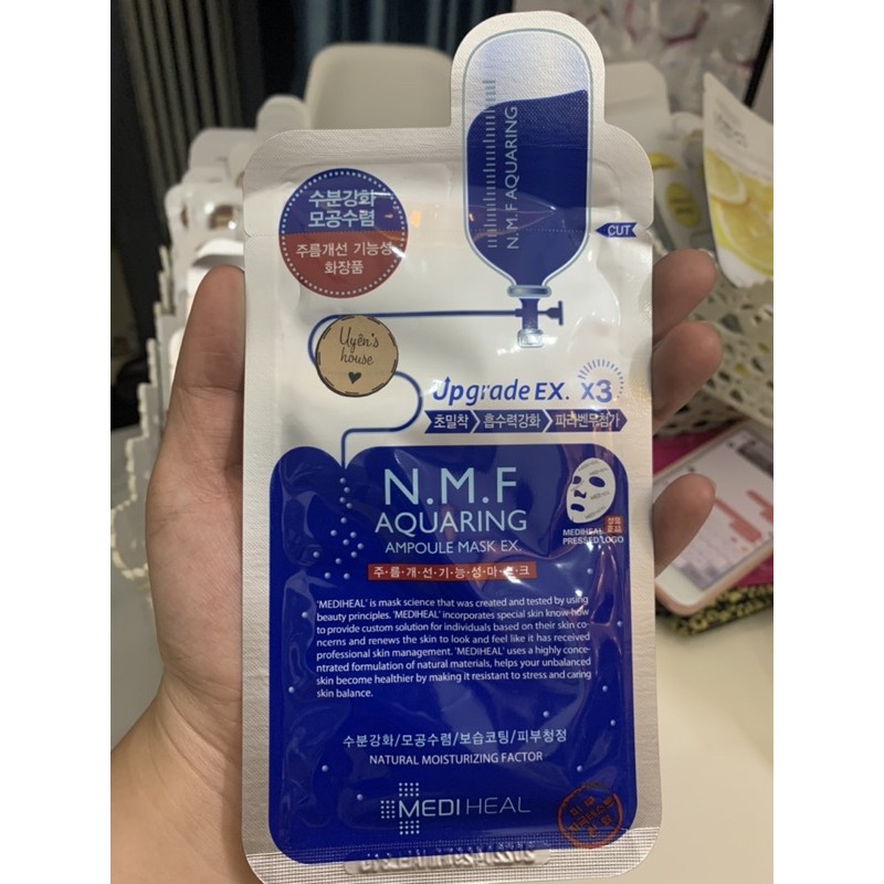 mặt nạ Mediheal Xanh dương N.M.F aquaring cấp nước dưỡng ẩm cho da