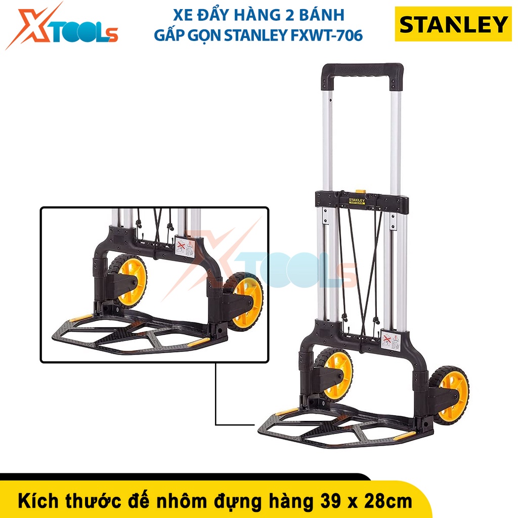 Xe đẩy 2 bánh STANLEY FATMAX FXWT-706 | Xe đẩy tay 2 bánh có thể gấp gọn, tải trọng liên tục 125kg [CHÍNH HÃNG][XTOOLS]