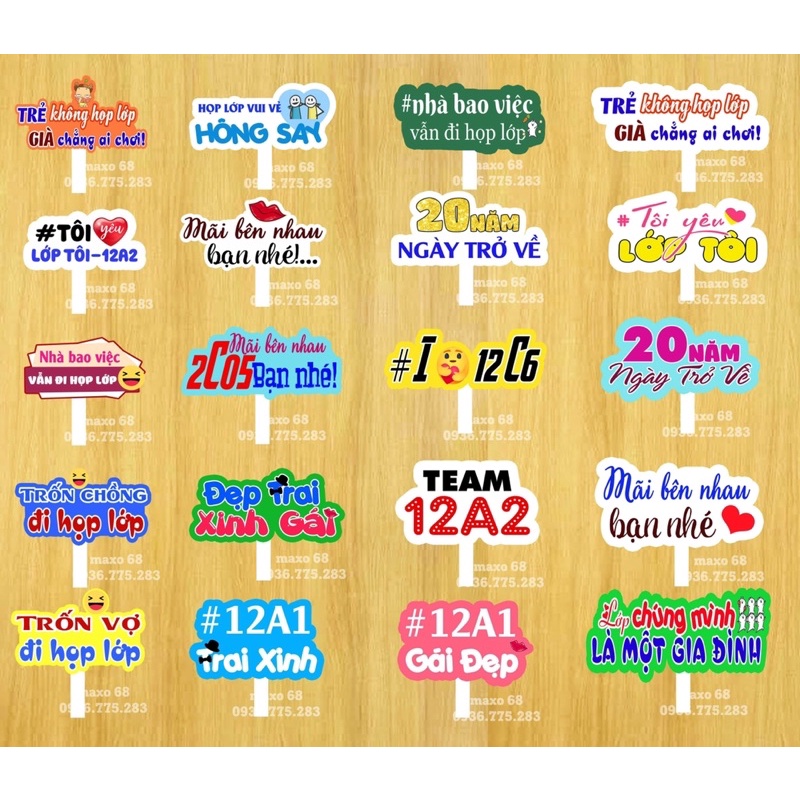 Hashtag HỌP LỚP - Miễn phí thiết kế theo yêu cầu