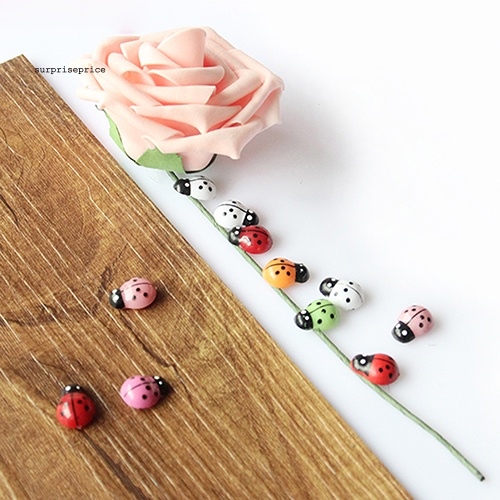 Set 100 Đồ trang trí Bọ Rùa 3D Mini Bằng Nhựa Dùng Trang Trí Tiểu Cảnh