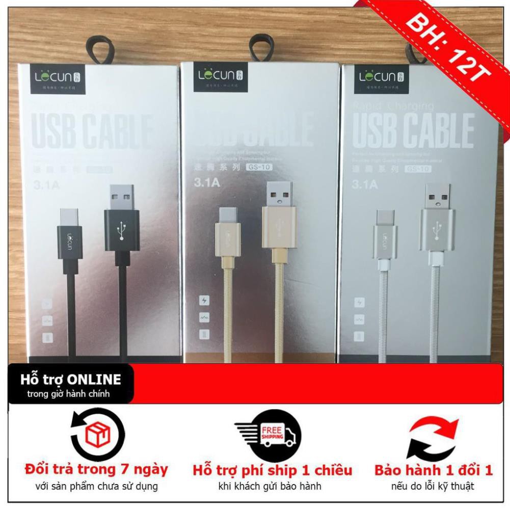 Cáp sạc chuẩn USB Type-C  dây dù loại tốt dài 1 mét