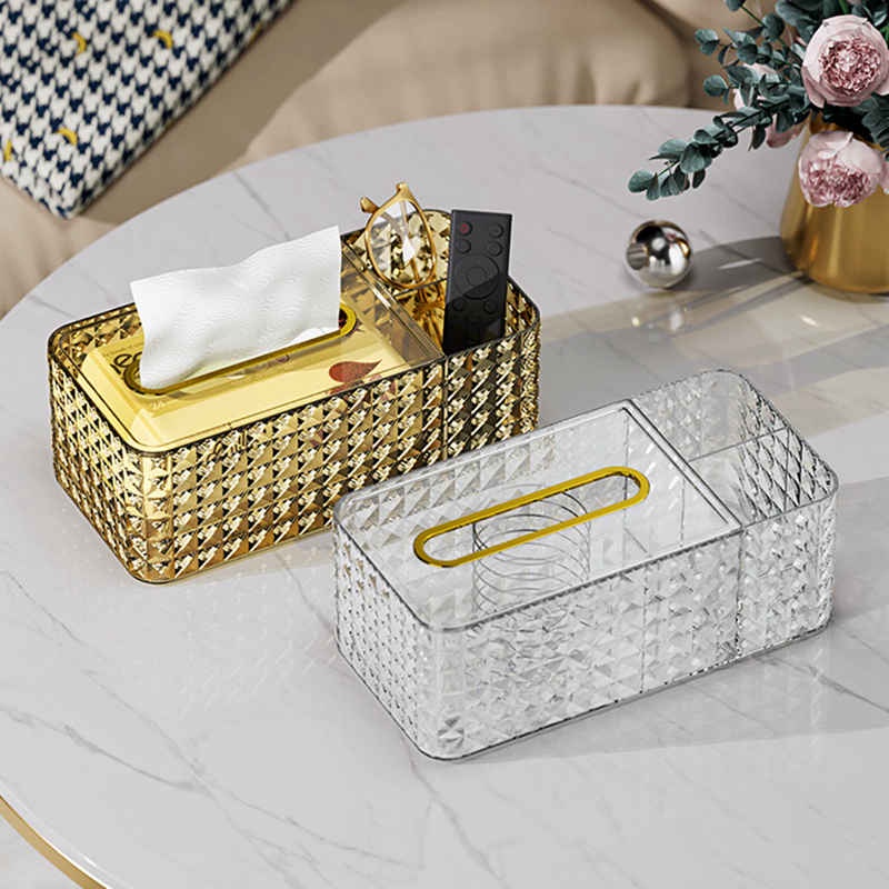 Hộp Đựng Khăn Giấy Họa Tiết Kim Cương Đa Năng Sức Chứa Lớn Dễ Sử Dụng