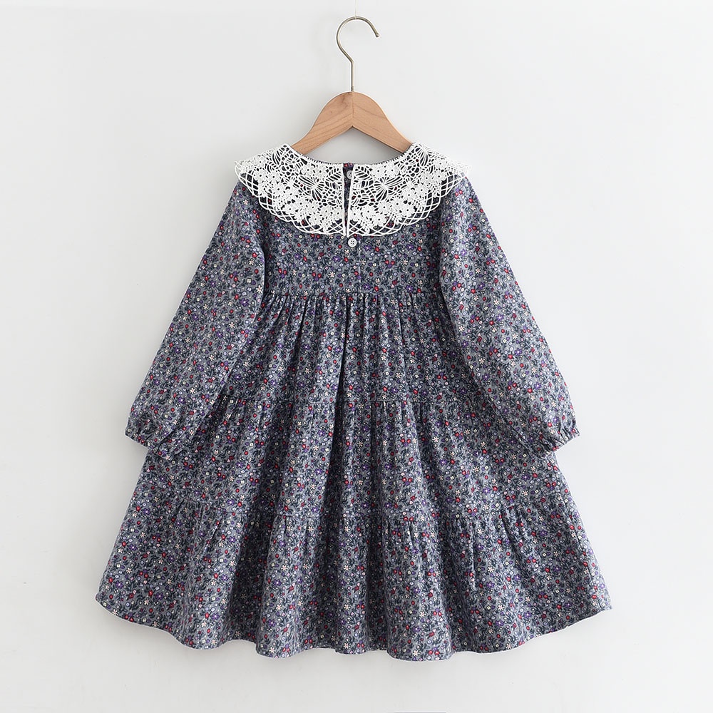 Đầm công chúa BEAR LEADER phối ren hoa thời trang mùa thu dành cho bé gái