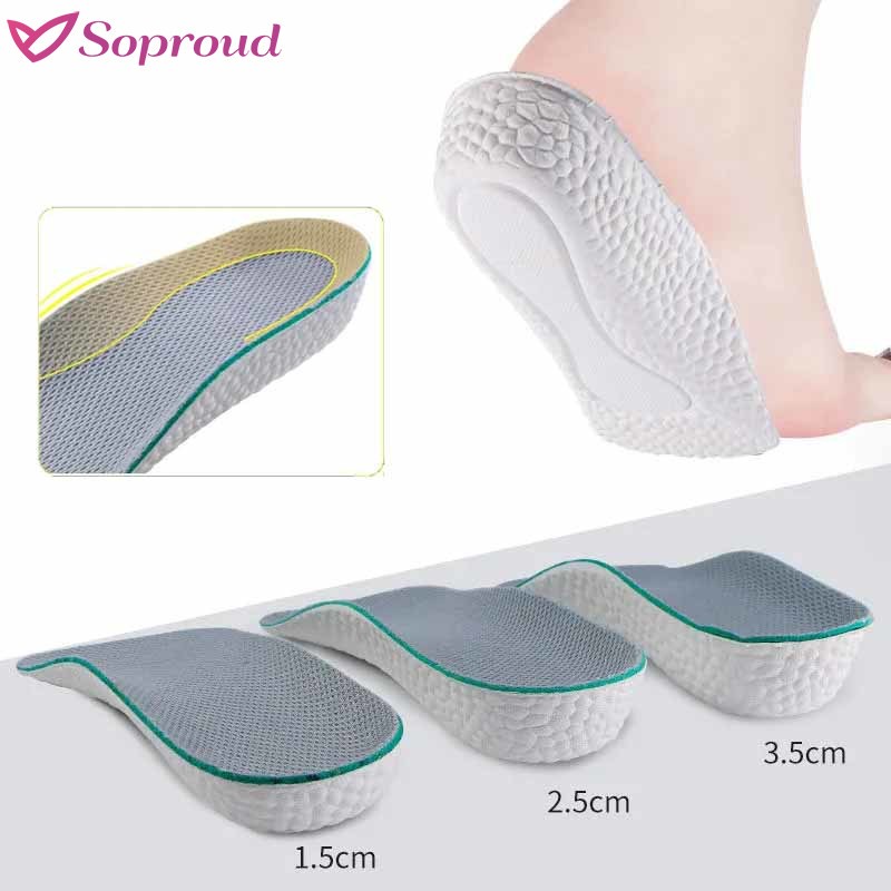 Đệm Lót Giày Tăng Chiều Cao Vô Hình Chống Trượt Thoáng Khí Dành Cho Nam Nữ