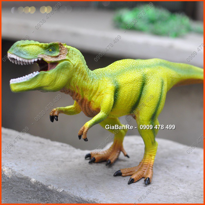 Mô Hình Khủng Long Bạo Chúa T-Rex Xanh Vàng  - Dài 23cm - 77321