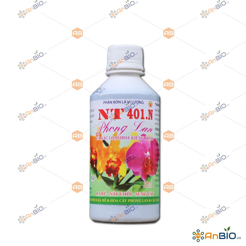 PHÂN BÓN LÁ VI LƯỢNG NT 401.N chai 250ml CHUYÊN CHO PHONG LAN và HOA KIỂNG - A1.1034