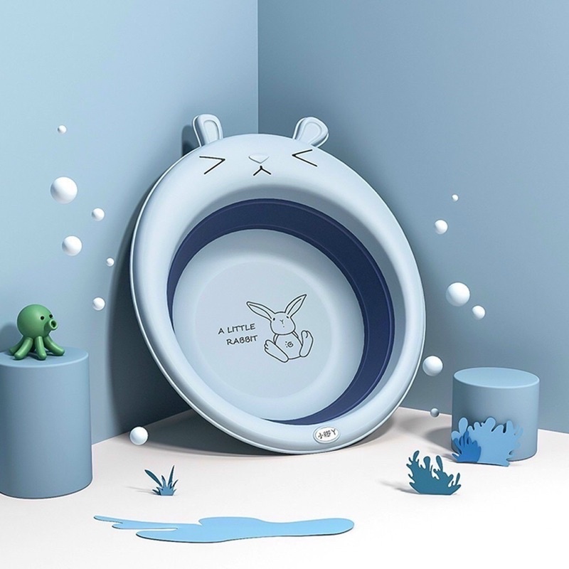 Chậu rửa mặt gấp gọn hình thỏ cho bé