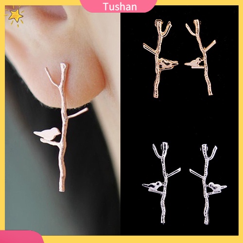 Khuyên tai nữ hình cành cây sáng tạo