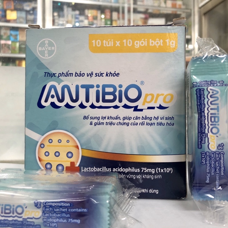 Men tiêu hoá ANTIBIO PRO - Bổ sung lợi khuẩn đường ruột [anti bio, antibiopro] giảm tiêu chảy, biếng ăn, khó tiêu