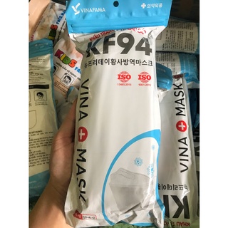 Khẩu trang kf94 vinafama khẩu trang 4d hàn quốc 4 lớp kháng khuẩn