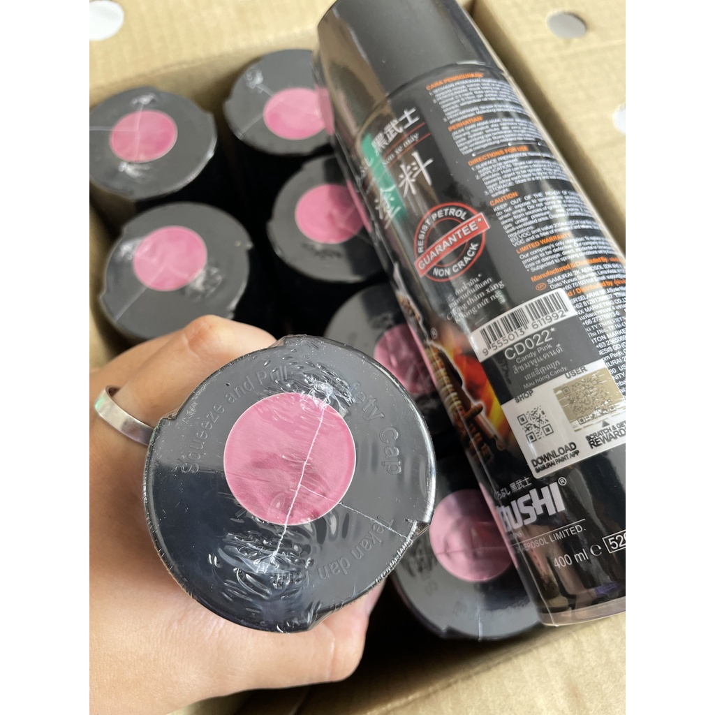 Sơn Xịt Samurai Màu Hồng Candy - Mã CD022*