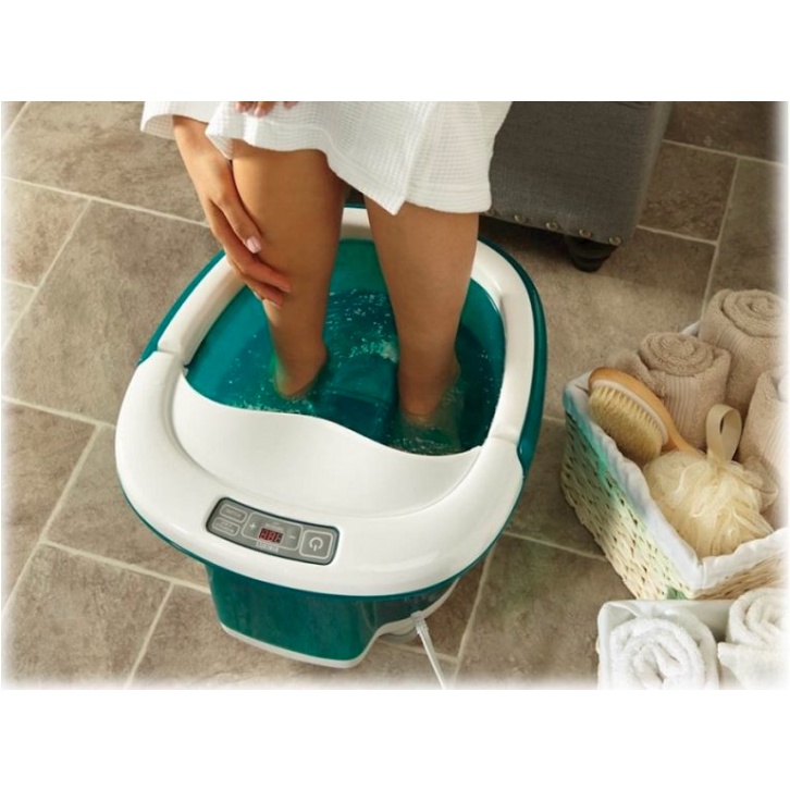 Bồn ngâm chân massage con lăn xoay tự động HoMedics FB-650 của nhà HT Beauty, công nghệ làm nóng mới, massage chân khô