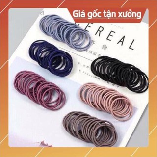 Thun cột tóc nhiều màu - loại tốt set 3 dây - [FOLLOW SHOP MUA HÀNG GIÁ 1K]