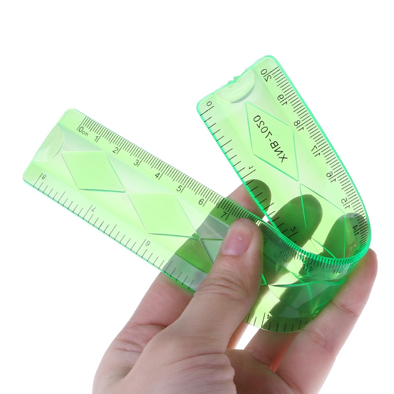Thước Nhựa Đo Lường Hai Mặt Chống Vỡ Đa Năng Cho Học Sinh