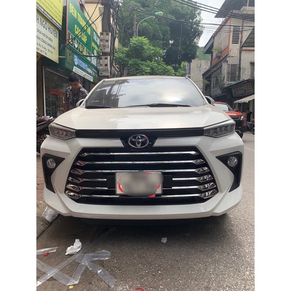 Ốp trang trí mặt ca lăng, calang, calăng DƯỚI xe TOYOTA  AVANZA 2022, 2023 chất liệu INOX cao cấp