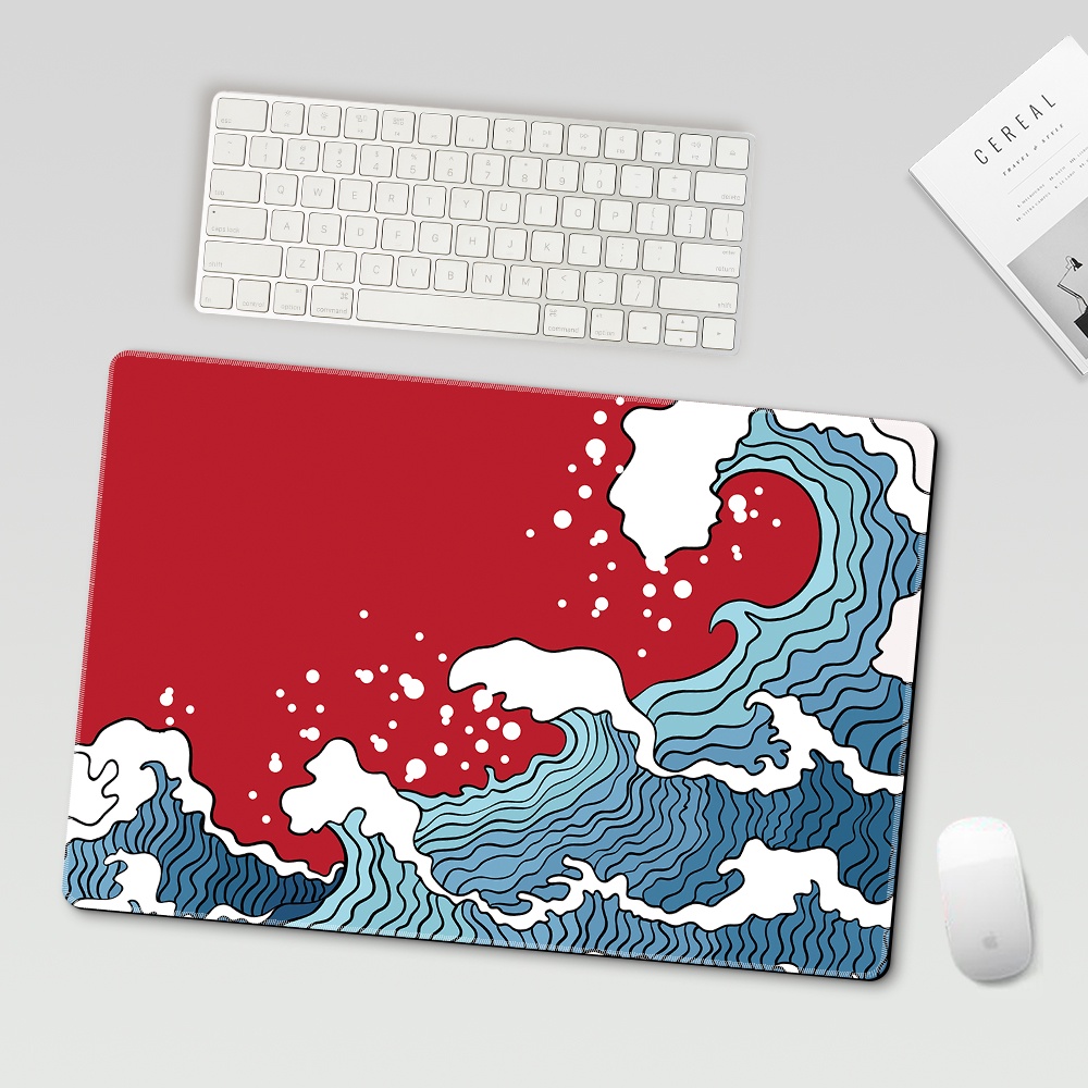 Miếng Lót Chuột Và Bàn Phím Máy Tính Bằng Cao Su Mềm Mịn Phong Cách Trung Hoa 37*25cm