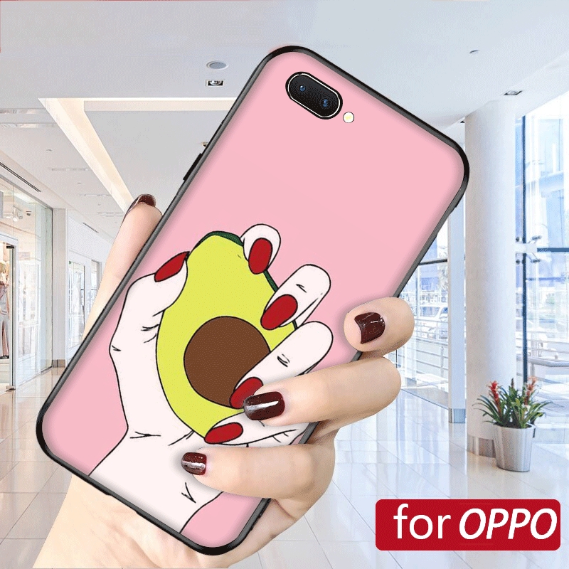 Thời Trang Ốp Điện Thoại Họa Tiết Tranh Sơn Màu Đỏ Cho Oppo A3s A37 A39 A5s A59 A77 A83 F5 F7 F9