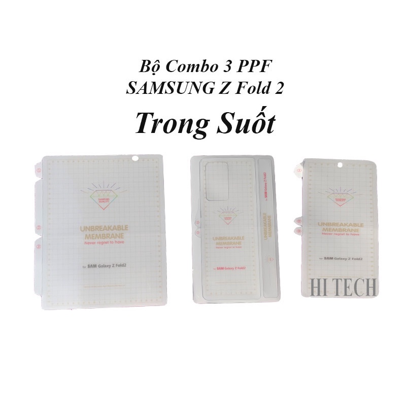 Dán PPF Samsung Z Fold 2, Màn Hình Chính Màn Hình Ngoài, Dán Lưng Và Camera Samsung Galaxy Z Fold 2