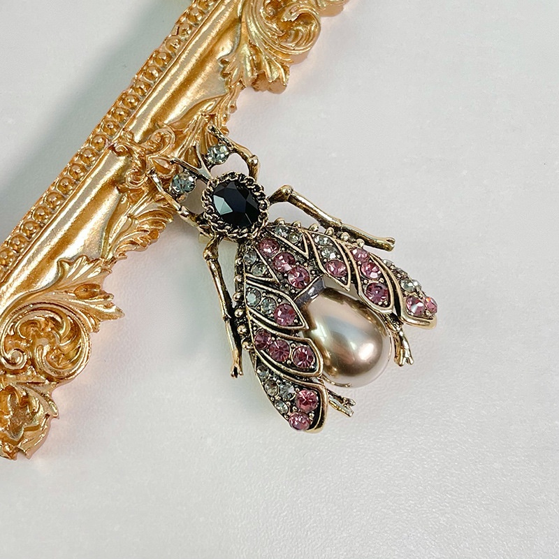 Ghim Cài Áo Hình Con Ong Đính Đá Nhân Tạo Thời Trang