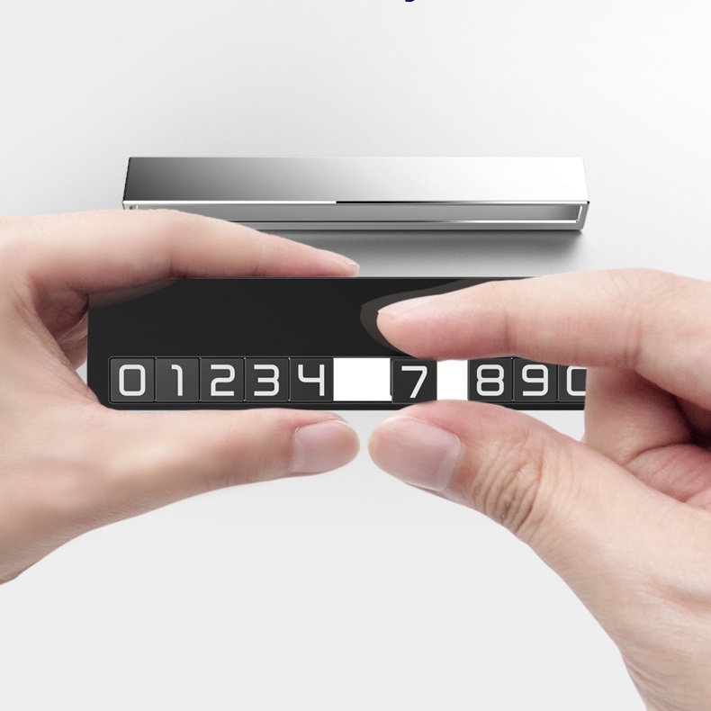 Bảng Ghi Số Điện Thoại Đỗ Xe Tạm Thời Bằng Kim Loại Thiết Kế Sáng Tạo Cho Xe Hơi