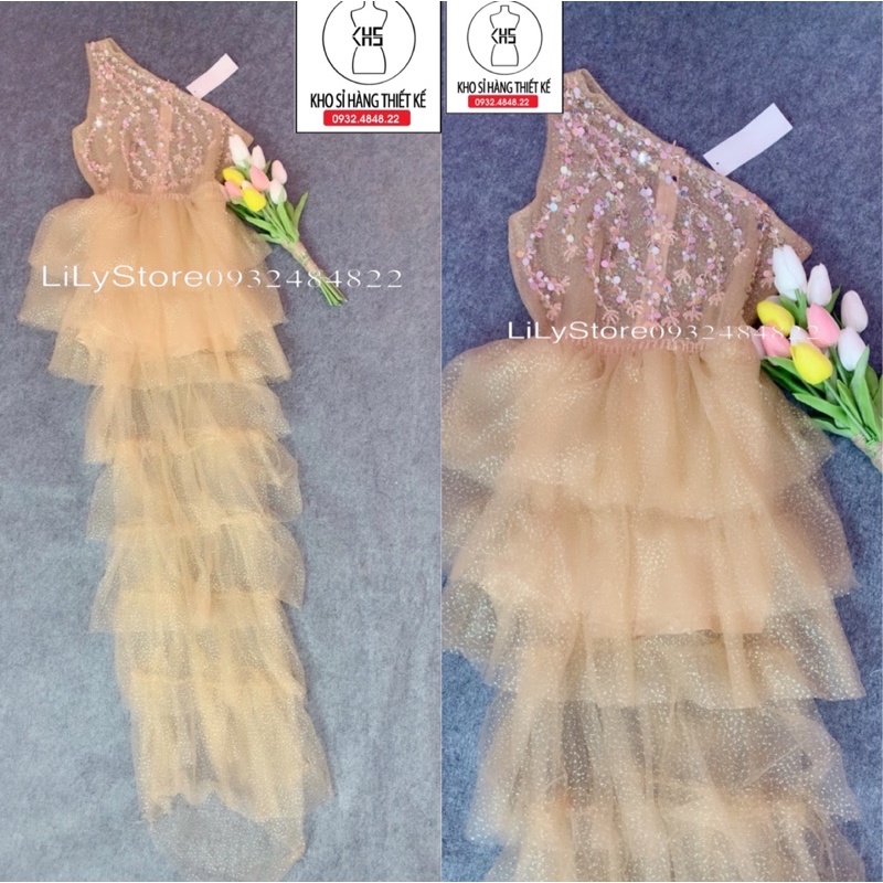 ĐẦM LỆCH VAI DỰ TIỆC DÚN TẦNG KẾT CƯỜM full S/M/L/Xl (ẢNH VÀ VIDEO DO CHỦ SHOP TỰ CHỤP 1000% )