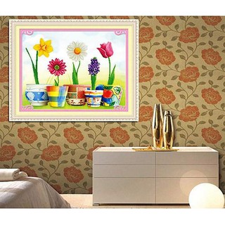 Tranh Thêu Chữ Thập 3D Hoa Thơm Ngào Ngạt 3D80085 (KHÁCH TỰ THÊU) KT:70X56CM