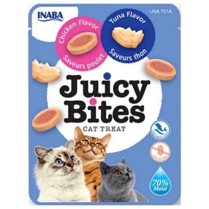 [USA] BÁNH THƯỞNG INABA JUICY BITES CHO MÈO NHIỀU HƯƠNG VỊ
