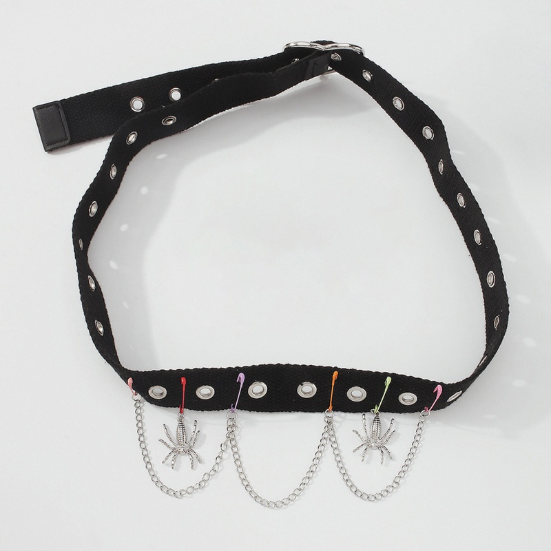 Dây Thắt Lưng Màu Đen Với Mặt Hợp Kim Gợi Cảm Thời Trang